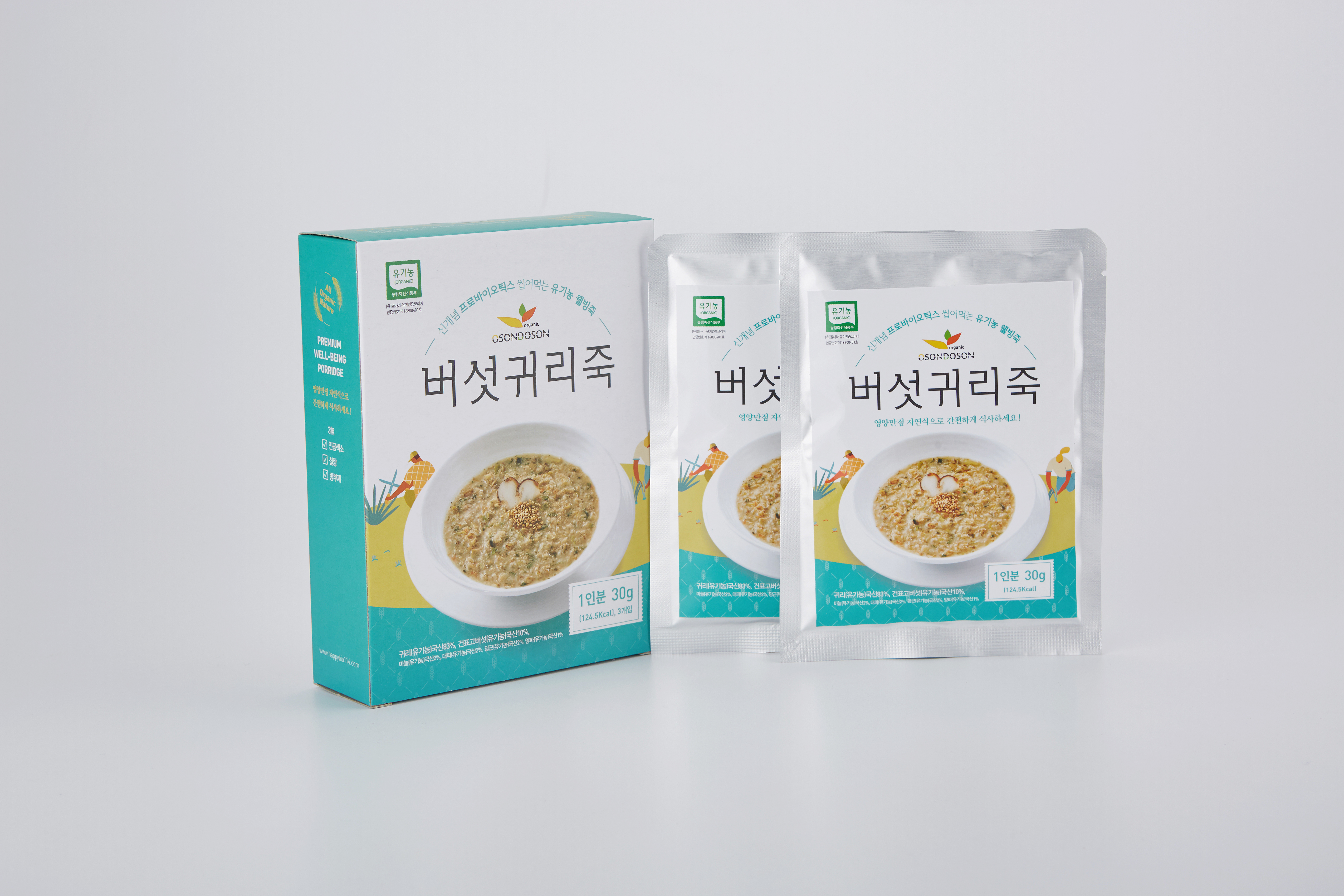 유기농 버섯귀리죽 30g * 3팩